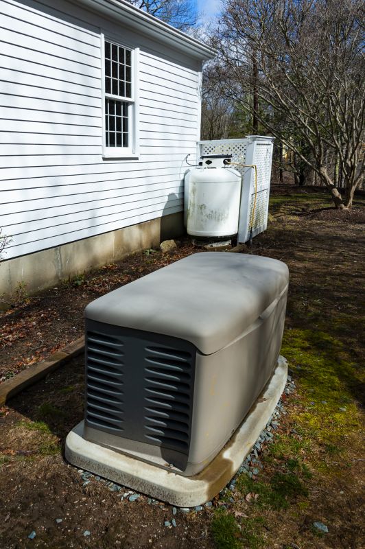 Home with Installed Backup Generator