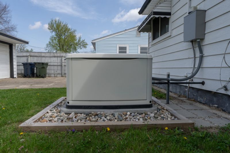 Home with Backup Generator in a Suburban Setting
